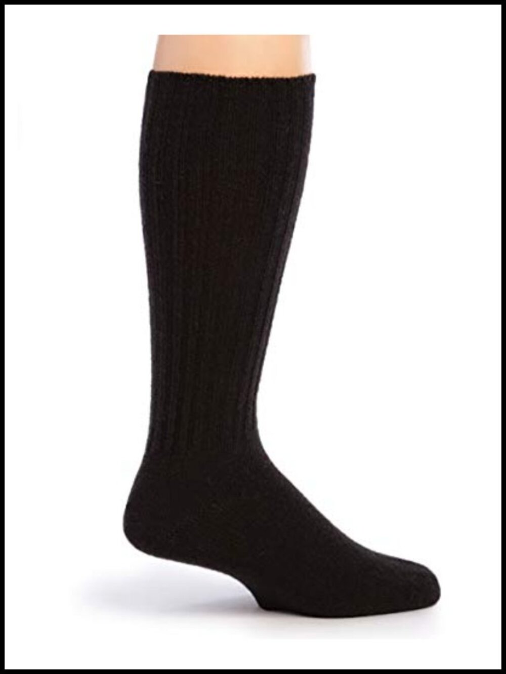 Alpaca Wool Crew Socks Ribbed Casual Everyday Unisex Calf Socks